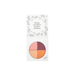 Sombra de ojos en polvo, ecológica, Dunas Canarias: rosa, morado, cobre y beige - NaturaBio Cosmetics