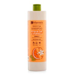 Gel de ducha y champú ecológico de naranja y vitamina C - La Saponaria