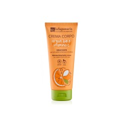 Crema corporal hidratante e iluminadora, todo tipo de pieles, de argán y vitamina C, ecológica - La Saponaria