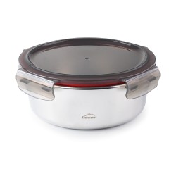 Fiambrera hermética redonda de acero inoxidable Ecoinox con tapa, 1500 ml - Lacor