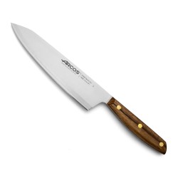 Cuchillo cocinero liso de acero inoxidable al nitrógeno, serie Nórdika, 21 cm - Arcos