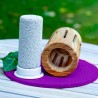 Difusor de madera de olivo con piedra pómez, redondo - Nature's Design