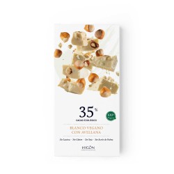 Chocolate blanco ecológico con avellanas 35% - Higón