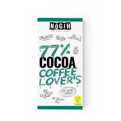 Chocolate ecológico 77% cacao con café - Nogih