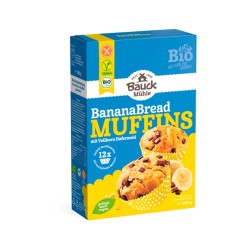 Magdalenas sin gluten de plátano, tipo banana bread, ecológicas - Bauckhof