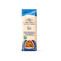Fusilli de arroz integral, sin gluten y ecológico, 250 g - Pasta Natura