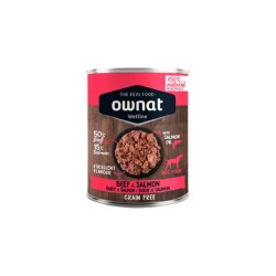 Comida húmeda para perros de buey y salmón, Wetline, 395 g - Ownat