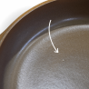 Cazuela de cerámica gres para inducción de 32 cm con tapa, canela - Outlet