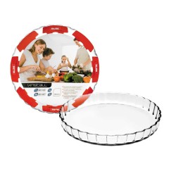 Molde redondo para quiché de vidrio borosilicato, 28 cm - Ibili