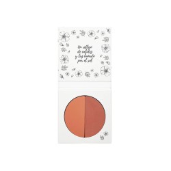 Colorete dúo en polvo ecológico "Costa Cálida" - NaturaBio Cosmetics