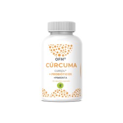 Cúrcuma cursol + probióticos + pimienta, 60 cápsulas - OFM