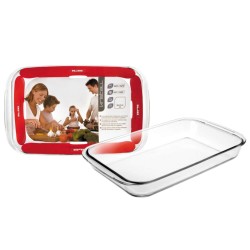 Fuente rectangular Kristall de borosilicato para horno, 40 cm - Ibili