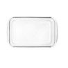 Fuente de borosilicato rectangular Kristall con tapa para horno, 35,5 cm - Ibili