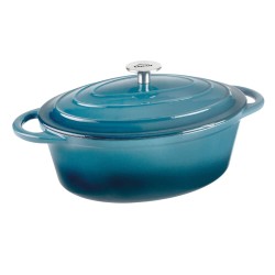 Olla oval de hierro colado esmaltado, Ocean 29 cm - Lacor
