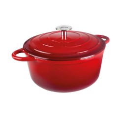 Olla de hierro colado esmaltado, Red, 20 cm - Lacor