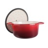 Olla de hierro fundido, 20 cm, color rojo - Lacor