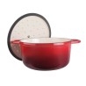 Olla de hierro fundido, 24 cm, color rojo - Lacor