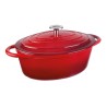Olla de hierro fundido ovalada, 29 cm, color rojo - Lacor