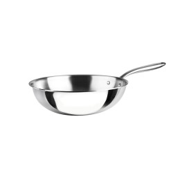 Wok de acero inoxidable, trichef, 28 cm - Lacor