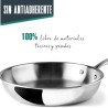 Sartén de acero inoxidable, trichef, 20 cm - Lacor