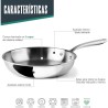 Sartén de acero inoxidable, trichef, 24 cm - Lacor