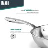 Sartén de acero inoxidable, trichef, 24 cm - Lacor