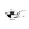 Sartén de acero inoxidable, trichef, 28 cm - Lacor