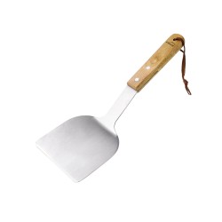 Espátula de acero inoxidable BBQ Nordic con mango de madera, 32 cm - Lacor