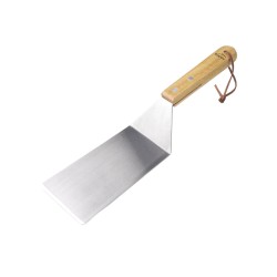 Espátula de acero inoxidable BBQ Nordic con mango de madera, 34,5 cm - Lacor