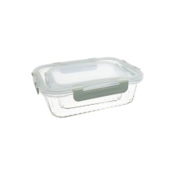 Set de 2 contenedores de vidrio borosilicato con tapa de plástico Optic,  370 y 1.040 ml  - Brandani
