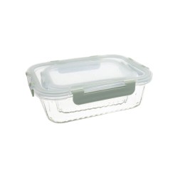 Set de 2 contenedores de vidrio borosilicato con tapa de plástico Optic, 630 y 1.500 ml - Brandani