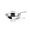 Sartén de acero inoxidable, trichef, 26 cm - Lacor