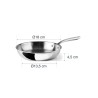 Sartén de acero inoxidable, trichef, 18 cm - Lacor