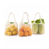 Pack 3 bolsas reutilizables de malla de algodón orgánico - Bobbibags
