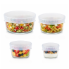 Juego de 4 tapas extensibles y transparentes de silicona Silikomart