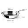 Sartén de acero inoxidable, trichef, 30 cm - Lacor
