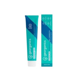Pasta de dientes sin flúor con hidroxiapatita, probióticos y prebióticos, sabor menta, 75 ml - Georganics