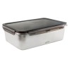 Fiambrera hermética de acero inoxidable rectangular Ecoinox Pro, con tapa, 6,6 litros - Outlet