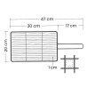 Parrilla doble de acero inoxidable, 30 cm - Ibili