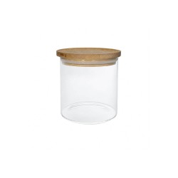 Tarro de vidrio con tapa de bambú, hermético, 500 ml - Brandani