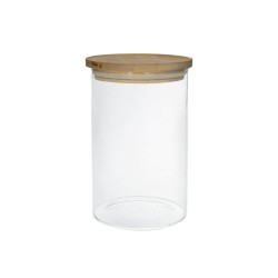 Tarro de vidrio con tapa de bambú, hermético, 1100 ml - Brandani