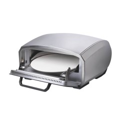Horno para pizza de acero inoxidable con piedra giratoria - Unold