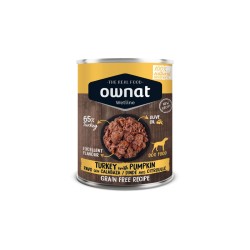 Comida húmeda para perros de pavo y calabaza, Wetline, 395 g - Ownat