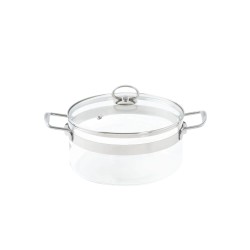 Olla de vidrio borosilicato con tapa, 4,2 l - Belissam