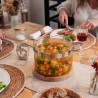 Olla de vidrio borosilicato con tapa, 3,6 l - Belissam
