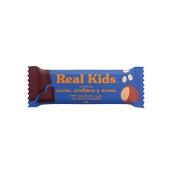3 Barritas para niños de cacao, avellanas y avena sin gluten, ecológicas - Real Kids