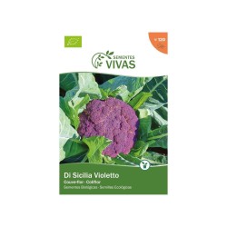 Semillas de coliflor morada de Sicilia ecológicas, 0,5 g - Sementes vivas