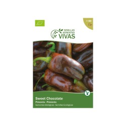 Semillas de pimiento dulce chocolate ecológicas, 0,3 g - Sementes vivas