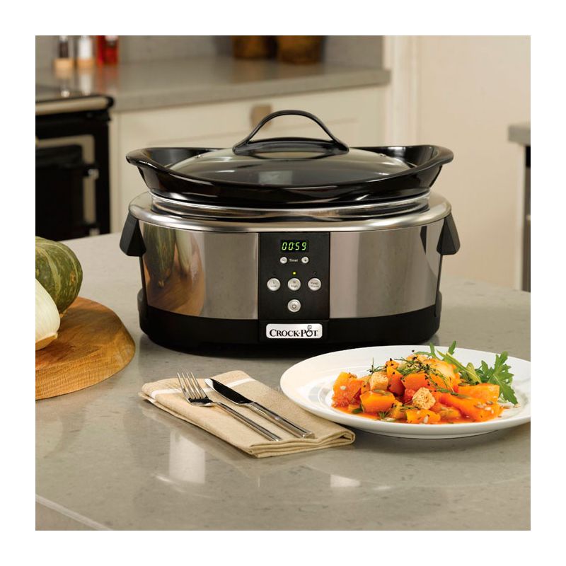 Crock-Pot olla de cocción lenta digital tecnología TimeSelect 5,6 l (7 7  person on eBid United States