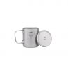 Taza de titanio con doble pared, asa plegable y tapa 220 ml - Keith